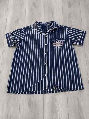GU Harry Potter Honeydukes Striped Short-Sleeve Pajama Button-Up Shirt